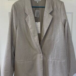 Wayf Shimmering Silver Blazer - NWT